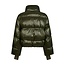 NEO NOIR Rhea Shiny Puffer Jacket Olive