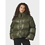 NEO NOIR Rhea Shiny Puffer Jacket Olive