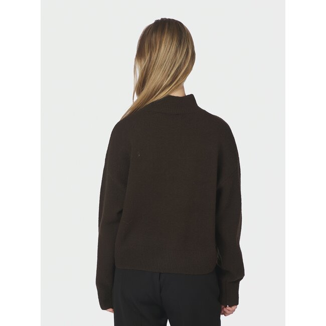NEO NOIR Paulina Knit Blouse Dark brown