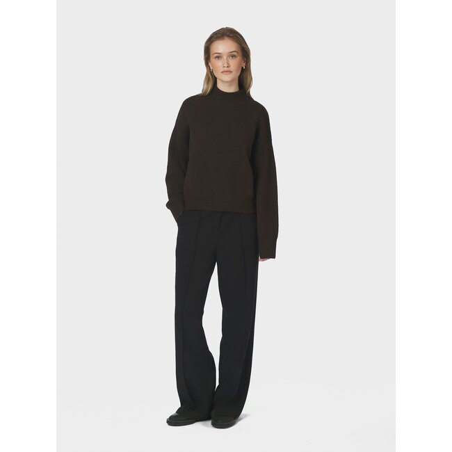 NEO NOIR Paulina Knit Blouse Dark brown