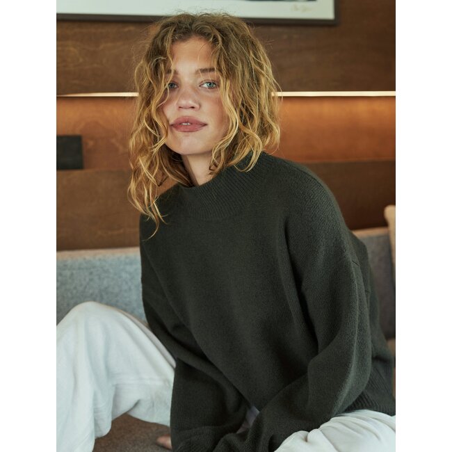 NEO NOIR Paulina Knit Blouse Moss Green