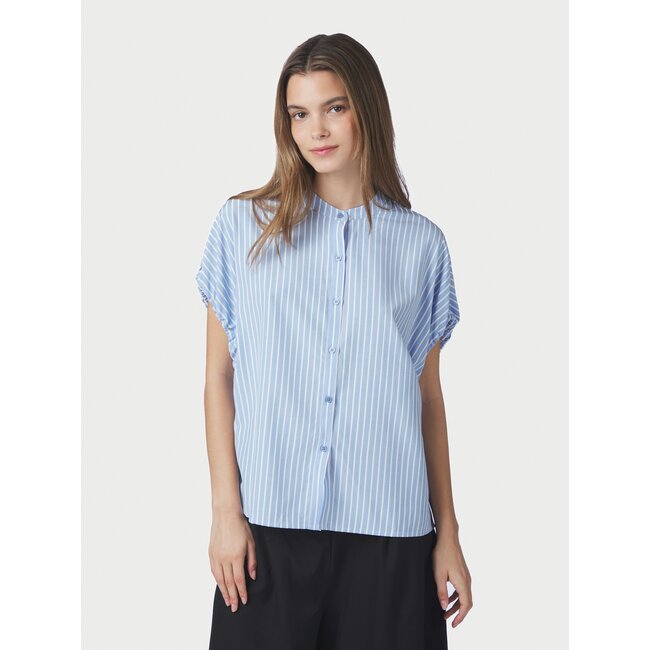 NEO NOIR Englana Stripe Blouse Light Blue