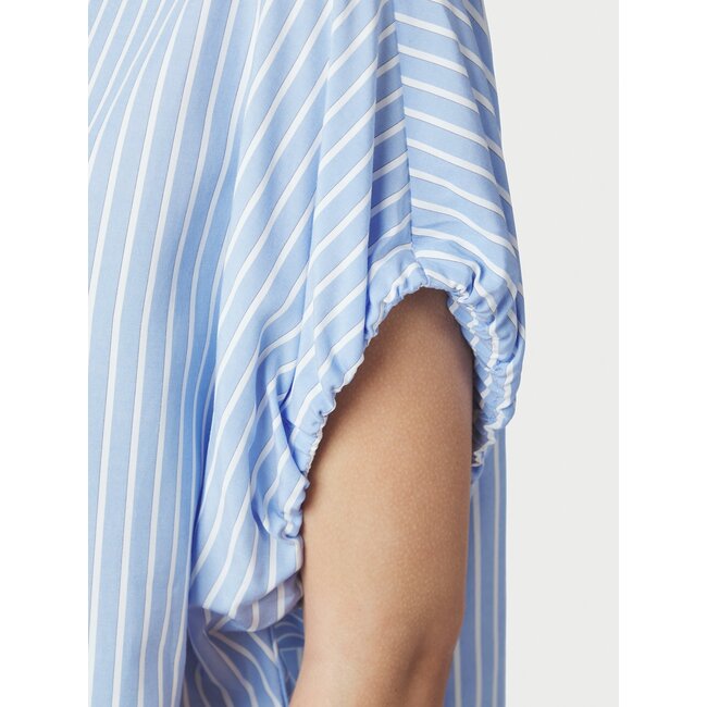 NEO NOIR Englana Stripe Blouse Light Blue