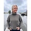 Fisherman out of Ireland BOXY RIBBED POLO NECK DARK KHAKI (09)
