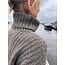 Fisherman out of Ireland BOXY RIBBED POLO NECK DARK KHAKI (09)