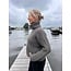 Fisherman out of Ireland BOXY RIBBED POLO NECK DARK KHAKI (09)