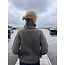 Fisherman out of Ireland BOXY RIBBED POLO NECK DARK KHAKI (09)