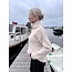 Fisherman out of Ireland Slouchy Funnel Neck Sweater Cream
