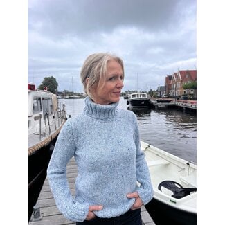 Fisherman out of Ireland POLO NECK JUMPER BLUE MIST (230)