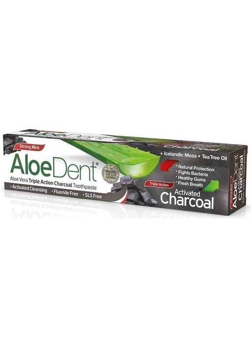 AloeDent Aloe Vera Triple Action Charcoal Pasta de dientes 100 ml