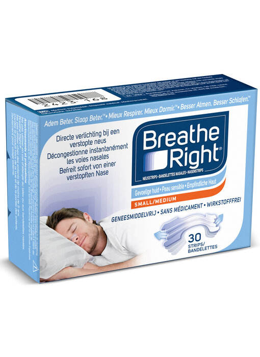 Breathe Right Neusstrips gevoelige huid S/M 30 st.