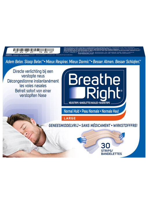 Breathe Right Neusstrips normale huid L 30 st.