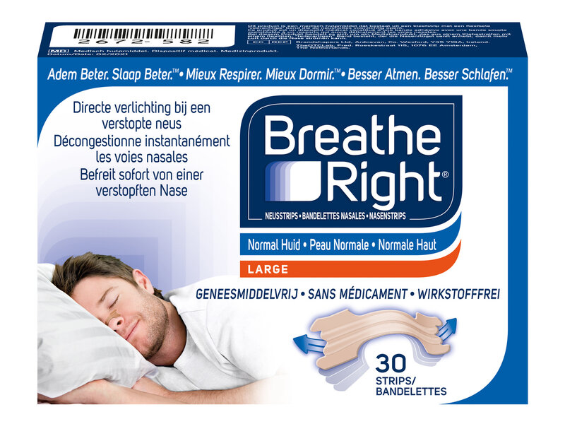 Breathe Right Neusstrips normale huid L 30 st.