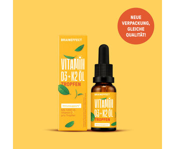 BrainEffect Vitamine D3+K2 olie NIEUW NU 50 ml!!