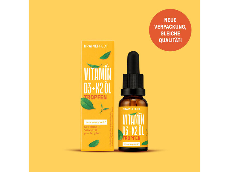BrainEffect Vitamine D3+K2 olie 50 ml