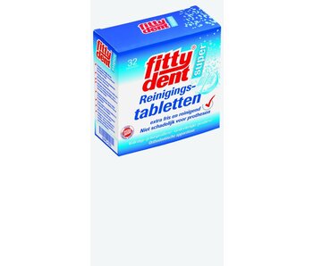 Rident Fittydent Pastillas de limpieza para dentaduras postizas 32 uds.