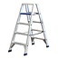 Maxall Dubbele Trap 2x8 treden (max. werkhoogte 4 m)