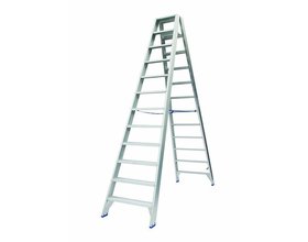 Solide Dubbele Trap 2x10 treden (max. werkhoogte 4,50 m)