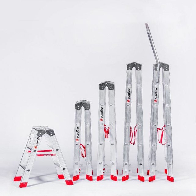 Premium Dubbele Trap 2x4 (max. werkhoogte 2,95 m) Premium Dubbele Trap 2x4 (max. werkhoogte 2,95 m)