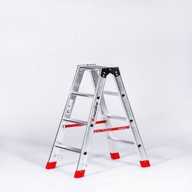 Premium Dubbele Trap 2x4 (max. werkhoogte 2,95 m) Premium Dubbele Trap 2x4 (max. werkhoogte 2,95 m)