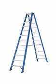 Hercules dubbele trap 2x12 treden blauw gecoat