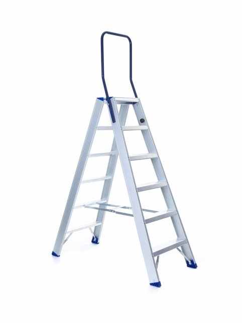 Trap dubbel professioneel 2x6 treden Trap dubbel professioneel 2x6 treden