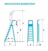 Bordestrap enkel 1x11 treden Bordestrap enkel 1x11 treden