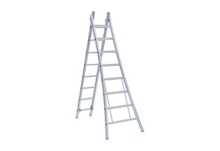 Eurostairs Reformladder dubbel uitgebogen 2x10 sporten