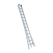 Eurostairs Reformladder dubbel uitgebogen 2x12 sporten + gevelrollen