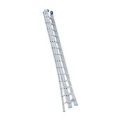 Eurostairs Reformladder driedelig uitgebogen 3x10 sporten + gevelrollen Eurostairs Reformladder driedelig uitgebogen 3x10 sporten + gevelrollen