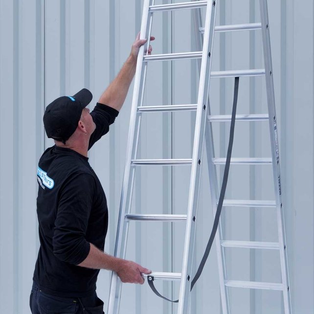 Eurostairs Reform ladder dubbel recht 2x14 sporten + gevelrollen