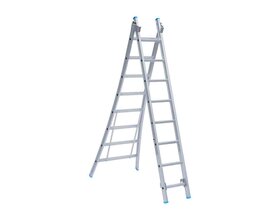 Eurostairs Reform ladder dubbel uitgebogen 2x7 sporten
