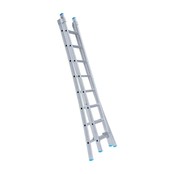 Eurostairs Opsteek ladder dubbel uitgebogen 2x18 sporten + gevelrollen Eurostairs Opsteek ladder dubbel uitgebogen 2x18 sporten + gevelrollen