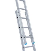 Eurostairs Opsteek ladder dubbel uitgebogen 2x18 sporten + gevelrollen Eurostairs Opsteek ladder dubbel uitgebogen 2x18 sporten + gevelrollen