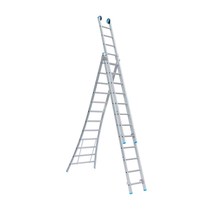 Eurostairs Reform ladder driedelig uitgebogen 3x8 sporten
