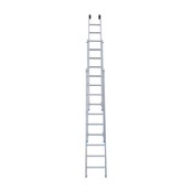 Eurostairs Reform ladder driedelig recht 3x10 sporten + gevelrollen Eurostairs Reform ladder driedelig recht 3x10 sporten + gevelrollen