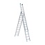 Eurostairs Eurostairs Reform ladder driedelig recht 3x14 sporten + gevelrollen