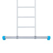 Eurostairs Opsteek ladder driedelig recht 3x14 sporten + gevelrollen