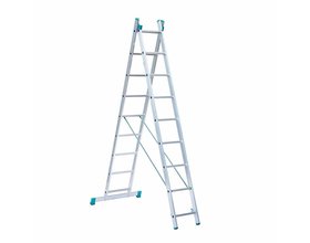 Eurostairs home reform ladder dubbel recht 2x9 sporten