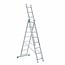 Eurostairs Eurostairs home reform ladder driedelig recht 3x8  sporten