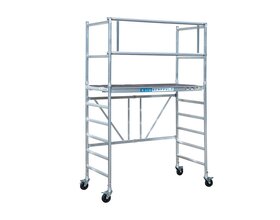 Kamersteiger 90x190 4m werkhoogte + platform 30 cm + uitbreiding A