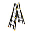 Panthera Vouwladder telescopisch 4x6 zwart