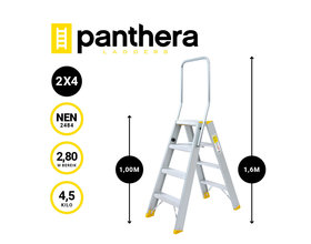 Panthera Dubbele trap 2x4 treden