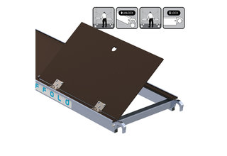 Rolsteiger platform 190 cm met luik