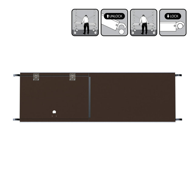 Rolsteiger platform 190 cm met luik