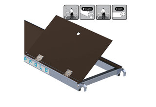 Rolsteiger platform 250 cm met luik
