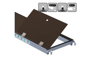 Rolsteiger platform 305 cm met luik