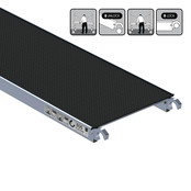 Rolsteiger platform zonder luik 305 cm carbon vloer (lichtgewicht)