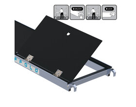 Rolsteiger platform met luik 190 cm carbon vloer (lichtgewicht)