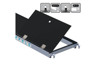 Rolsteiger platform met luik 250 cm carbon vloer (lichtgewicht)